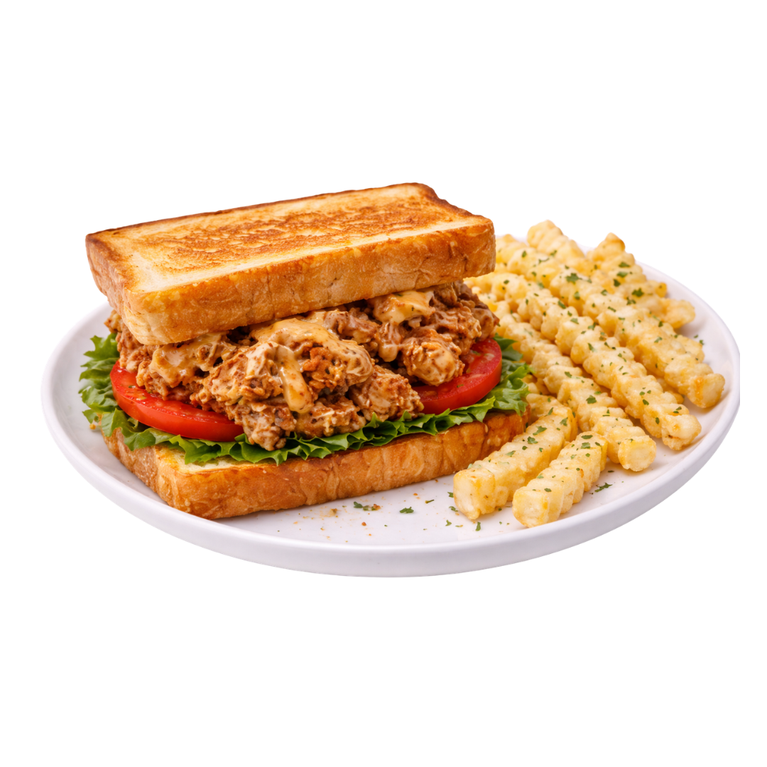 Texas Toast Vegan Chick’N Sandwich & Fries​