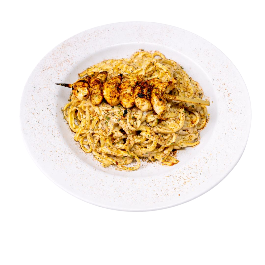 vegan blackened shrimp alfredo life bistro atlanta