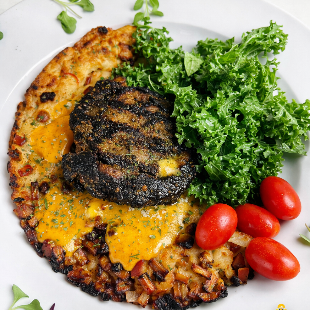 What is an Alkaline Vegan? The Life Bistro Standard Alkaline Steak and Chickpea Egg Breakfast Bowl at Life Bistro in Atlanta Vegan Restaurant